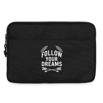 Follow your dreams – Stylish drive - Laptop bag 13" - black - Front