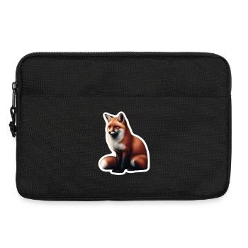 Rotfuchs Illustration Druck - Laptoptasche 13" - Schwarz - Vorne