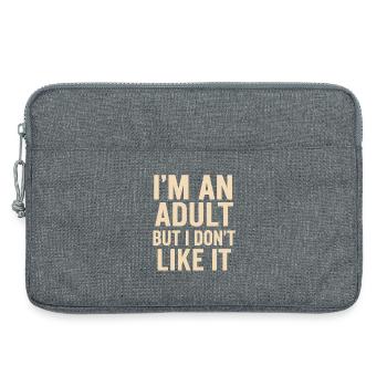 Reluctant Adult Humor - Laptop bag 13" - heather grey - Front