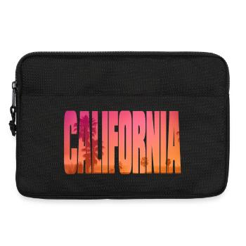 California - plage au coucher de soleil - Sacoche pour ordinateur portable 13 pouces - noir - Devant