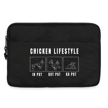 Funny Chicken Lifestyle Comic I Bird Gift - Laptop bag 13" - black - Front