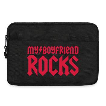 My boyfriend rocks - Laptop bag 13" - black - Front