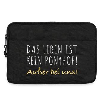 Das leben ist kein Ponyhof - Laptoptasche 13" - Schwarz - Vorne