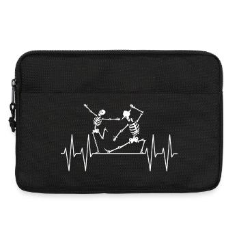 Dancing Skeleton Couple Illustration - Laptop bag 13" - black - Front