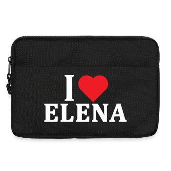 t-shirt I love Elena t-shirt gift idea - Laptop bag 13" - black - Front