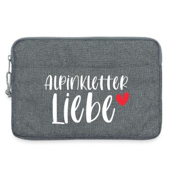 Klettern Alpinklettern Liebe Berge Geschenk - Laptoptasche 13" - Grau meliert - Vorne