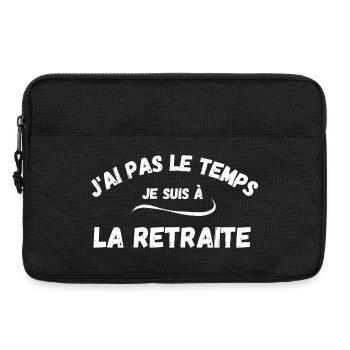 Retraite, retraite humour, retraité, retraitée - Sacoche pour ordinateur portable 13 pouces - noir - Devant