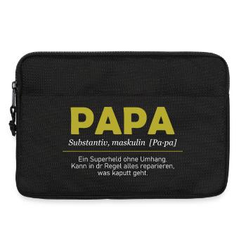 Papa Superheld Definition - Laptoptasche 13" - Schwarz - Vorne