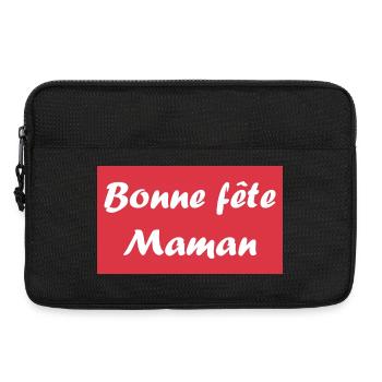 MAMAN. FÊTE DES MÈRES. BONNE FÊTE MAMAN. JE T'AIME - Sacoche pour ordinateur portable 13 pouces - noir - Devant