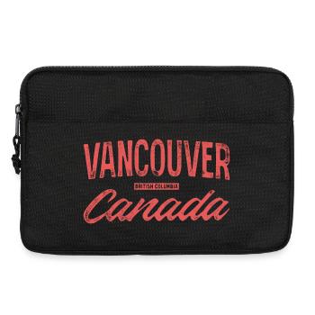 Vancouver, Canada, Vintage Print - Sacoche pour ordinateur portable 13 pouces - noir - Devant