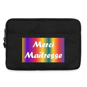 MAÎTRESSE.MERCI. MERCI MAÎTRESSE. CADEAU MAÎTRESSE - Sacoche pour ordinateur portable 13 pouces - noir - Devant