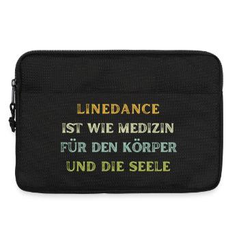 Linedance ist wie Medizin für Körper und Seele - Laptoptasche 13" - Schwarz - Vorne
