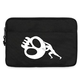 The Man Who Repels Death (white) - Laptop bag 13" - black - Front
