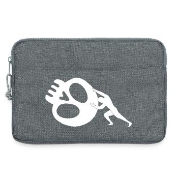 The Man Who Repels Death (white) - Laptop bag 13" - heather grey - Front