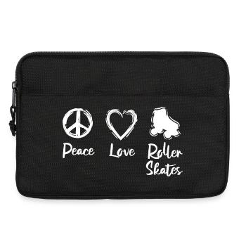 Peace Love Roller Skates - Laptoptasche 13" - Schwarz - Vorne