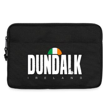 Dundalk Irische Flagge T-Shirt mit fettem Text - Laptoptasche 13" - Schwarz - Vorne