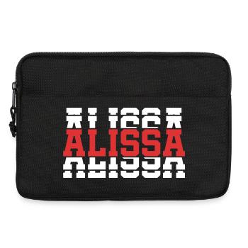 t-shirt Alissa t-shirt gift idea stacked text - Laptop bag 13" - black - Front