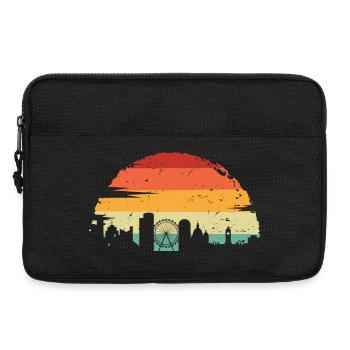 Sunset City Skyline Silhouette - Laptoptasche 13" - Schwarz - Vorne