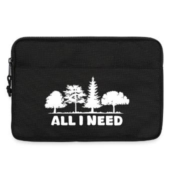 Bäume all i need Wald Natur Outdoor Symbol Logo - Laptoptasche 13" - Schwarz - Vorne