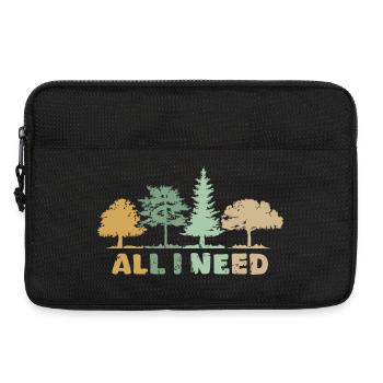 retro Wald Baum Symbol all i need Natur Outdoor - Laptoptasche 13" - Schwarz - Vorne