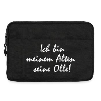 ich bin meinem Alten seine Olle, Ruhrpott Dialekt - Laptoptasche 13" - Schwarz - Vorne