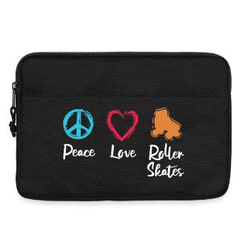Frieden Liebe Rollerskates - Laptoptasche 13" - Schwarz - Vorne