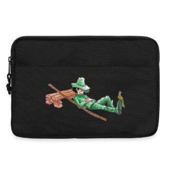 A nap for the green wanderer "GreenVagrant" - Laptop bag 13" - black - Front