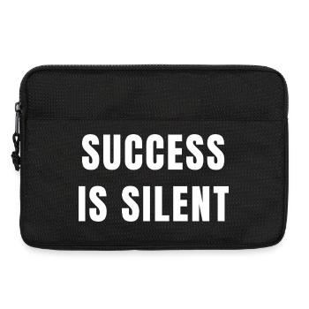 Success Is Silent Discipline Focus Mindset Quote - Laptop bag 13" - black - Front