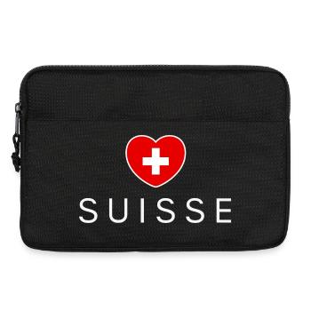 I love Switzerland, heart Switzerland - Laptop bag 13" - black - Front