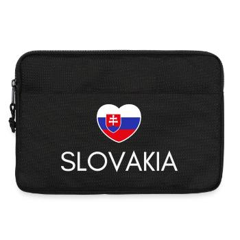 Heart with Slovakia flag, I love Slovakia - Laptop bag 13" - black - Front
