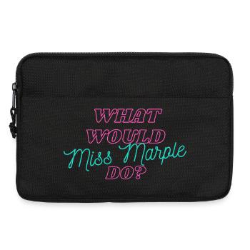 Was würde Miss Marple machen Neon - Laptoptasche 13" - Schwarz - Vorne