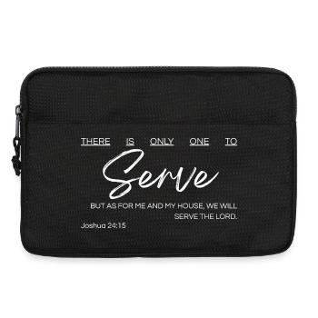 Es gibt nur einen zu dienen - Josua 24:15 - Laptoptasche 13" - Schwarz - Vorne