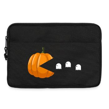 Pumpkin Eating Ghosts Funny Halloween - Laptop bag 13" - black - Front