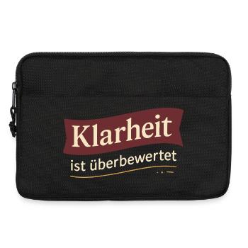 Klarheit ist überbewertet – Lustiger Spruch  - Laptoptasche 13" - Schwarz - Vorne