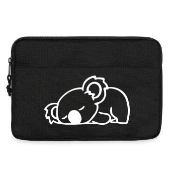 Koala Sketch – Cute Minimalist Animal Motif - Laptop bag 13" - black - Front