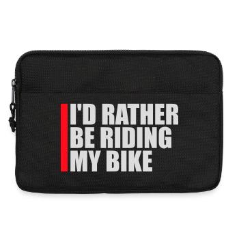 Cycling I'd Rather Be Riding My Bike Bike - Laptop bag 13" - black - Front