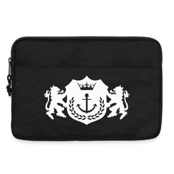 Armoiries de l’ancre royale - Sacoche pour ordinateur portable 13 pouces - noir - Devant