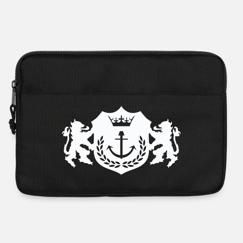 Königlicher Anker-Wappen - Laptoptasche 13" - Schwarz