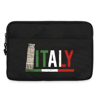 Italy Colosseum Flag Portrait - Laptop bag 13" - black - Front