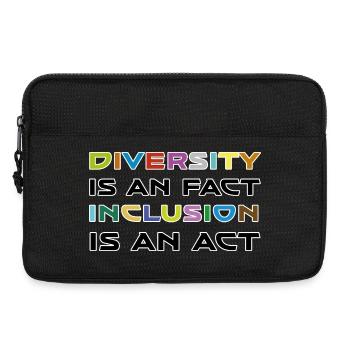 Diversity is a fact, inclusion is action - Laptop bag 13" - black - Front