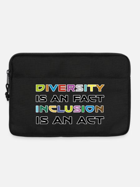 Diversität ist Fakt, Inklusion ist Aktion - Laptoptasche 13" - Schwarz
