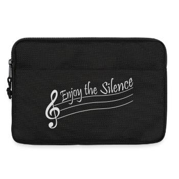 Enjoy The Silence Saying Calm Silence Introvert - Laptop bag 13" - black - Front