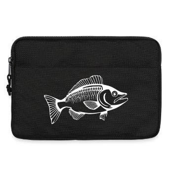 Fisch Angler T-shirt Geschenk Angler - Laptoptasche 13" - Schwarz - Vorne