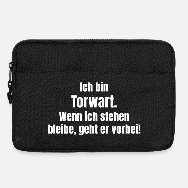 Torwart – Wenn ich stehen bleibe, geht er vorbei. - Laptoptasche 13" - Schwarz