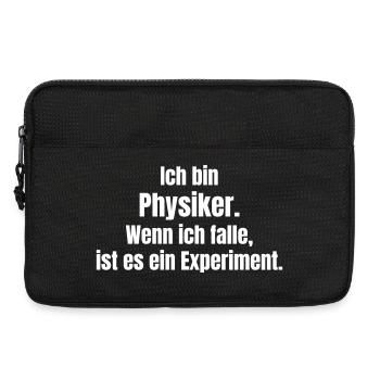 Physiker Humor Fall-Experiment - Laptoptasche 13" - Schwarz - Vorne