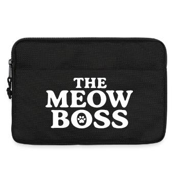 The Meow Retro Serif Design - Laptop bag 13" - black - Front