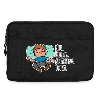 Today I don't do anything, absolutely nothing! - Laptop bag 13" - black - Front
