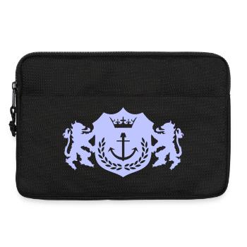 King's Anchor Coat of Arms Nautical Heraldry - Laptop bag 13" - black - Front