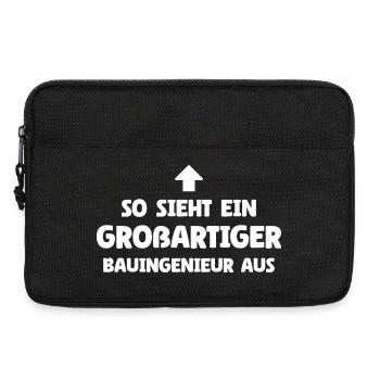 So sieht ein großartiger Bauingenieur aus - Laptoptasche 13" - Schwarz - Vorne