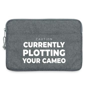 Writer Plotting Your Cameo Funny Author Book Quote - Laptop bag 13" - heather grey - Front